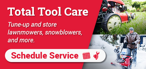 Total Tool Care Tune-up and store lawnmowers, snowblowers, and more